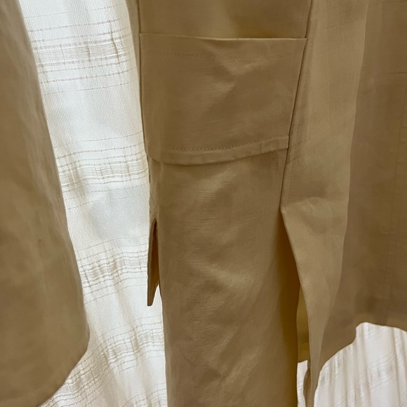 Linen jacket , cream colored, polyurethane coated, designed in France,  men’s m - Picture 10 of 11